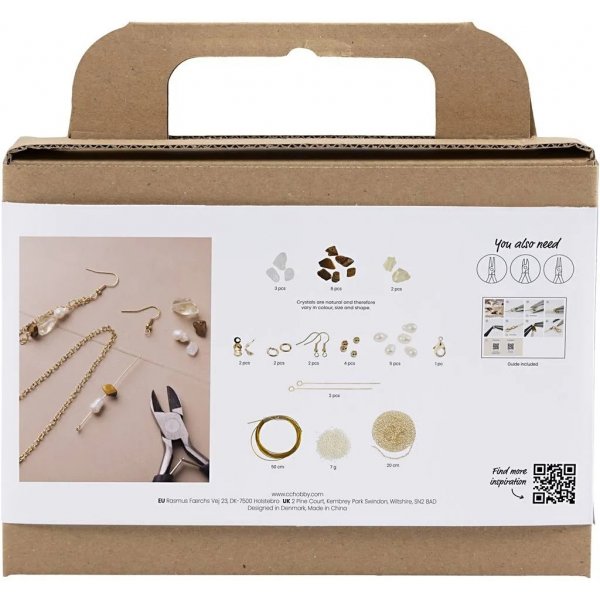 Mini DIY Kit Smycken, Halsband och örhängen med kristaller Mini DIY Kit Smycken, Halsband och örhängen med kristaller