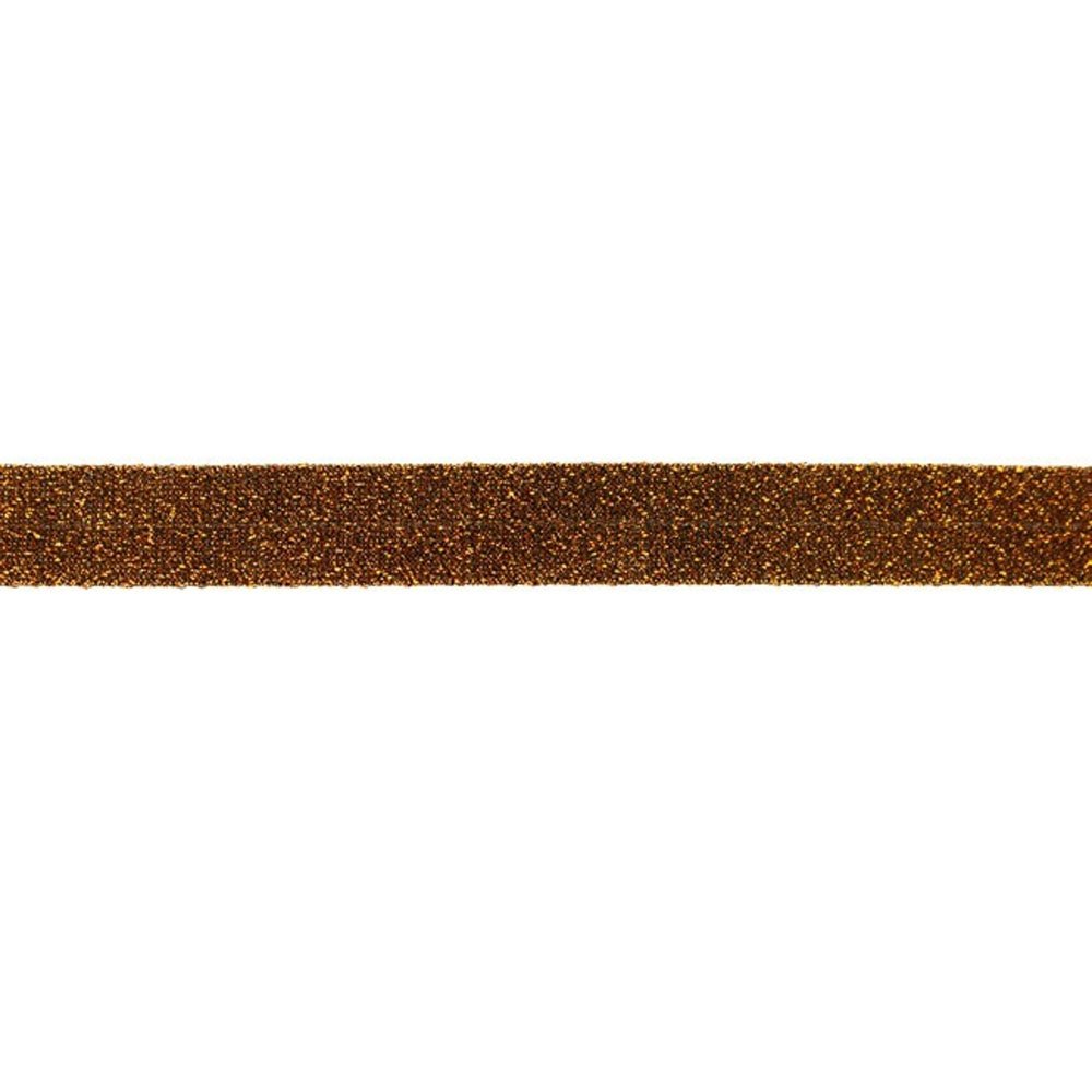Bias Glitterbånd 2 cm - Kobber - Dekorationsbånd - Øvrige, Bånd & dekorationsbånd, Tekstilbånd & snor
