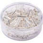 Glasp�rlor silverf�rgade 9 x 2 mm, 16 g
