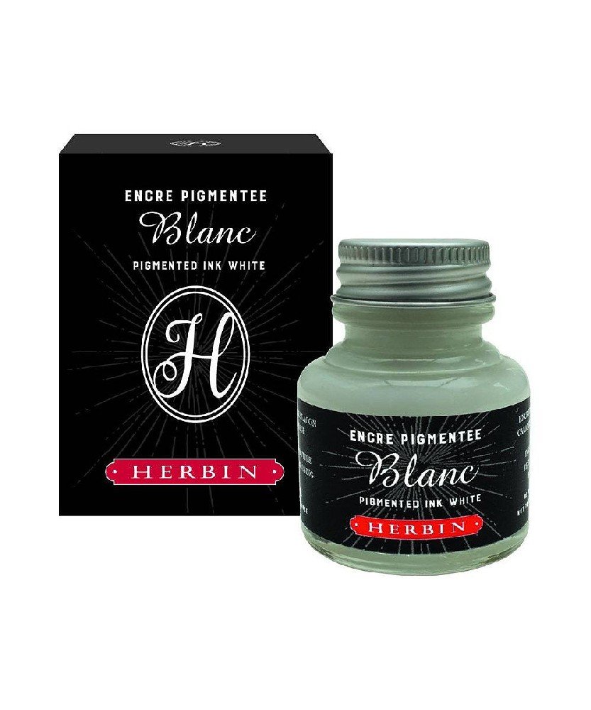 Pigmentblæk Herbin 30 ml - Hvid - Tusch & Blæk, Kunstnerfarver