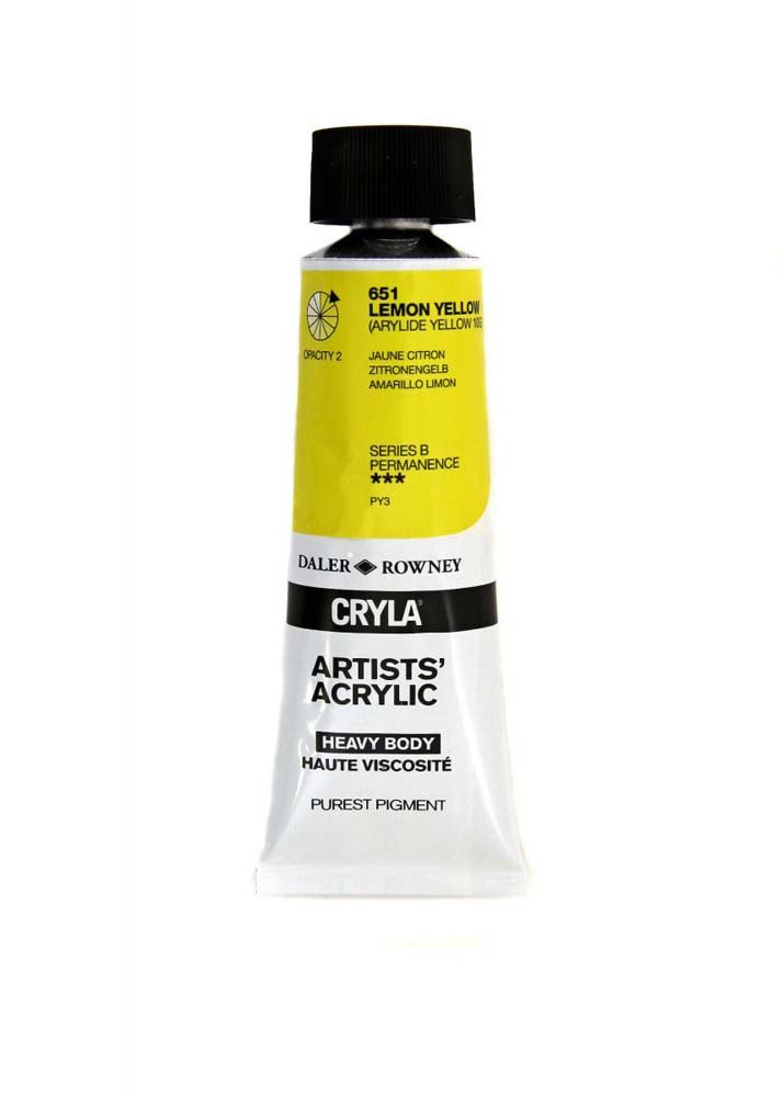 Akrylfärg Cryla 75ml - Lemon Yellow - Akrylfärger, Konstnärsfärger
