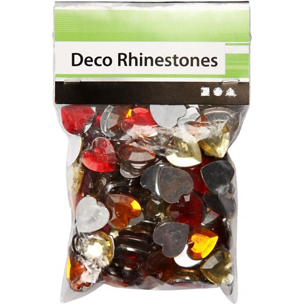 Rhinestones - röd harmoni - 6+10+14 mm - 252 st Rhinestones - röd harmoni - 6+10+14 mm - 252 st