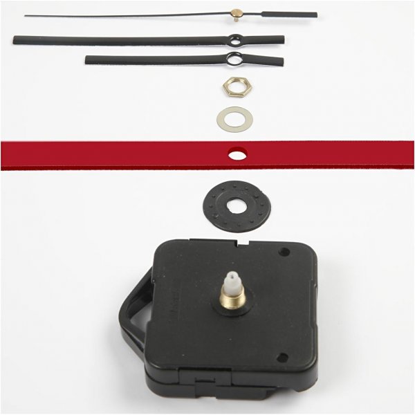 Urverk - 10 mm - svart Urverk - 10 mm - svart