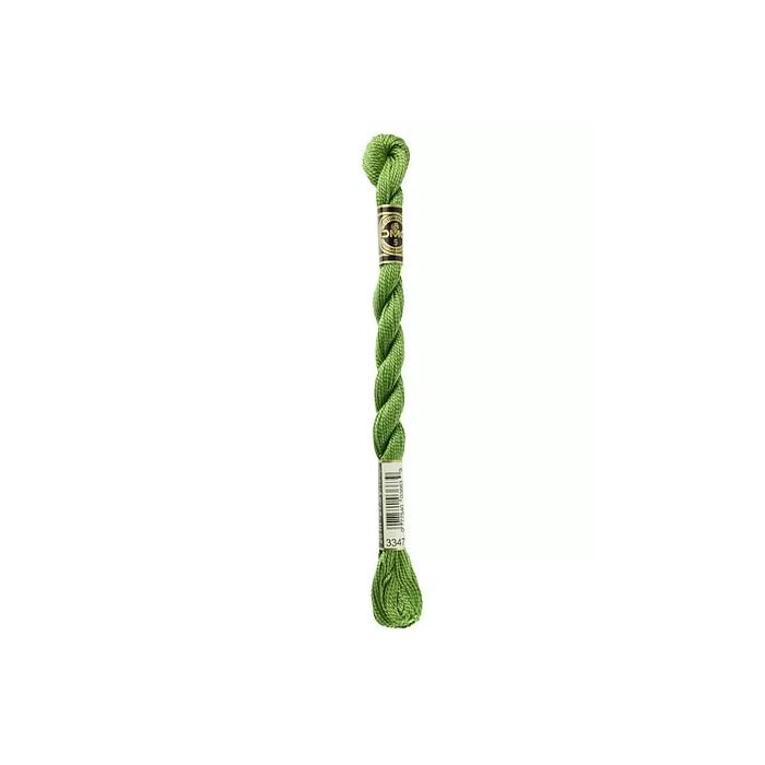 DMC Pearl Cotton Art. 115/5, 3347 Medium Yellow Green - Broderigarn, Garn, Sticka & virka
