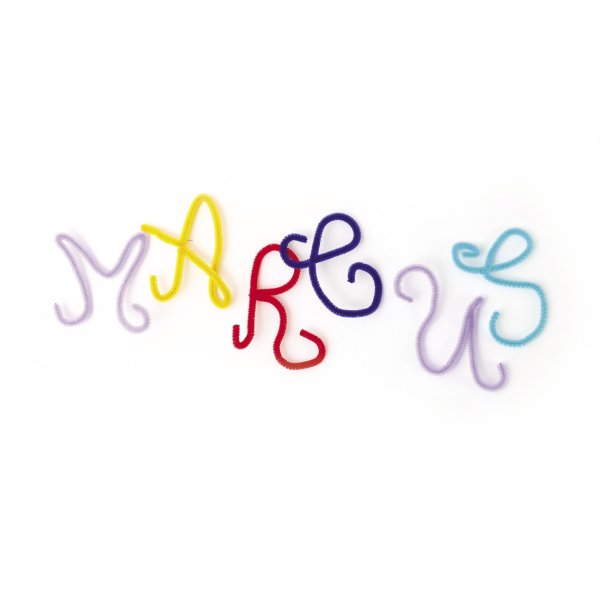 10 piprensare 6 mm, 5 f�rger, 30 cm