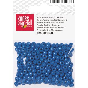 Rocaillesp�rlor 5 mm, 35 g, jeansbl�