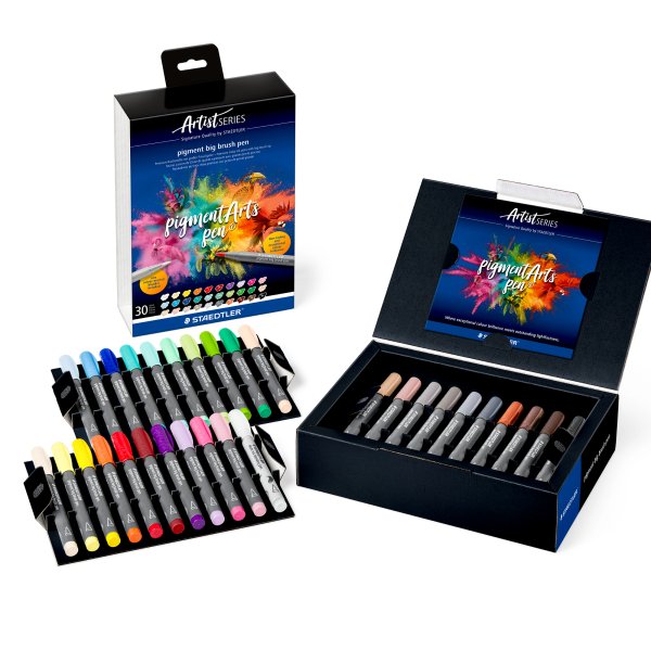 Staedtler Pigment Big Brush Pen - 30 pennor i box Staedtler Pigment Big Brush Pen - 30 pennor i box