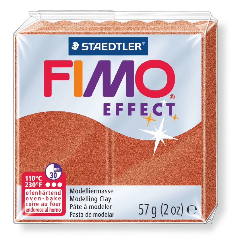 Modellervoks Fimo Effect 57g - Kobber - Fimolera, Modellere, Hobbyartikler til børn, Hobbymateriale, Håndværk