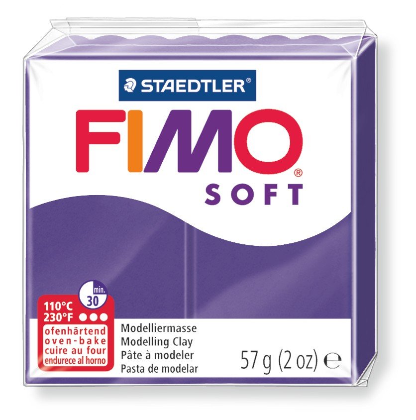 Modellervoks Fimo Soft 57 g - Mørklilla - Fimolera, Modellere, Hobbyartikler til børn, Hobbymateriale, Håndværk