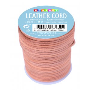 L�dersn�re natur - 22,5 m x 2 mm