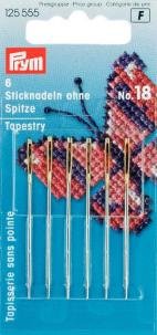 Broderinåle Væv Stump Spids 18 Si/Guldfarve 1,20x50 mm 6-pak - Broderinåle, Nåle, Sytilbehør