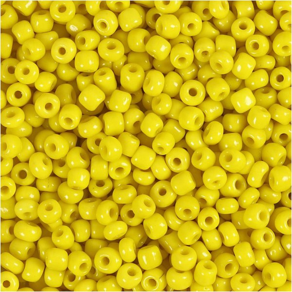Rocailleperler 3 mm Gul 25 g Rocailleperler 3 mm Gul 25 g