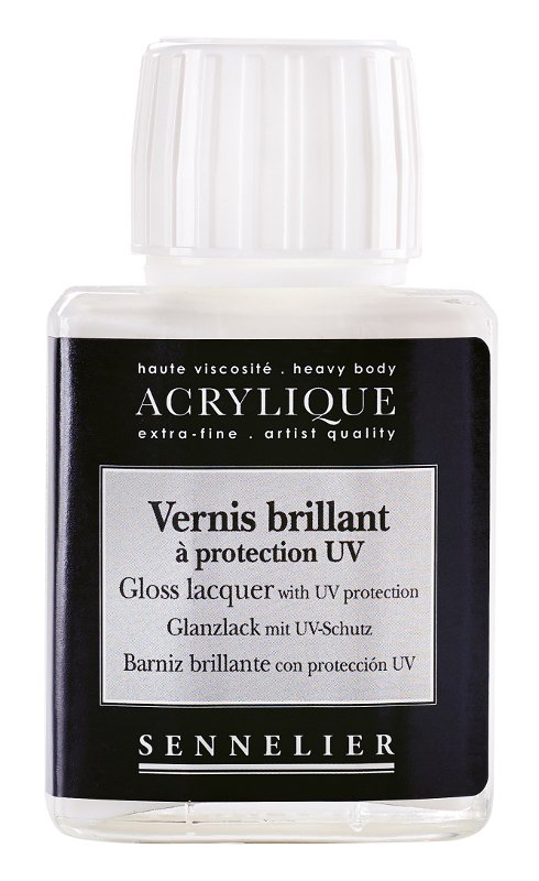 Fernis Sennelier Akryl 75 ml - Gloss lacquer with UVLS - Akrylmedier, Malermedium, Fernis og kunstner medier til kunstmaling