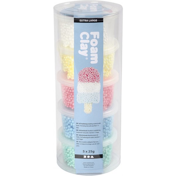 Foam Clay Extra Large - mixade färger - 5 x 25 g Foam Clay Extra Large - mixade färger - 5 x 25 g
