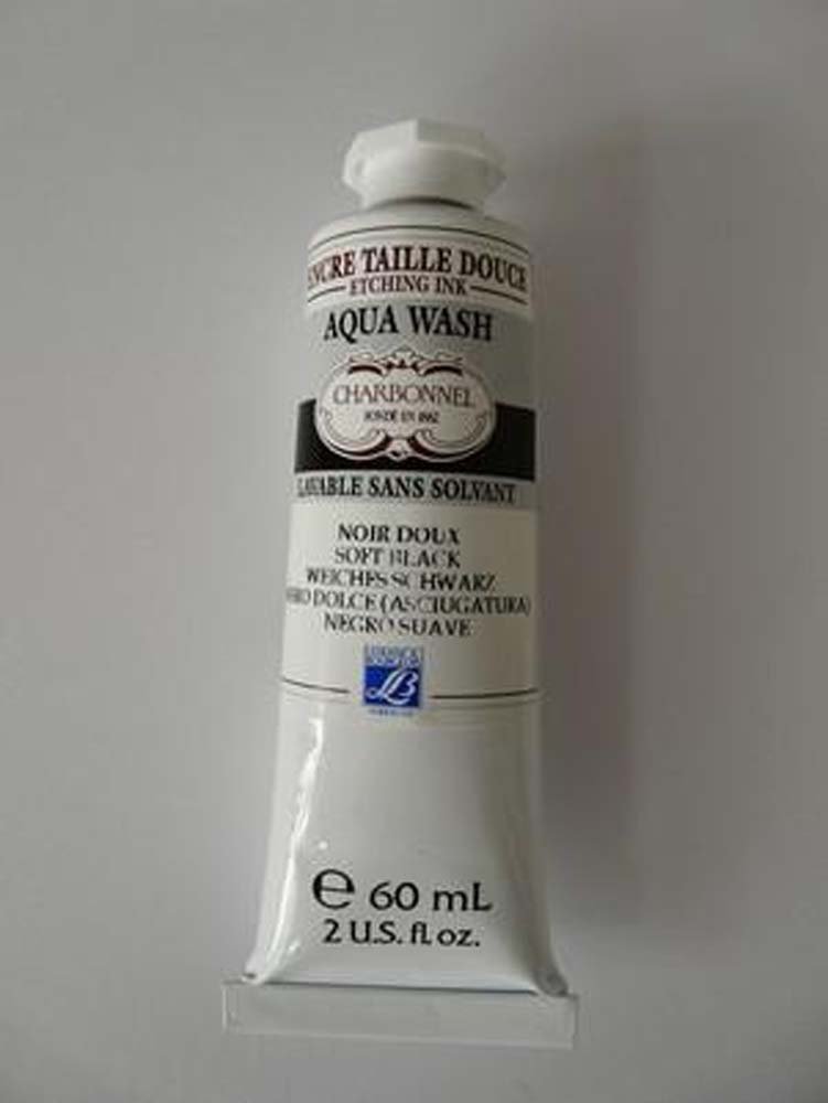 Blæk Aqua Wash Charbonnel Ink 60 ml - Sort F66 S1 - Farve & medium til grafisk tryk, Print & printfarve