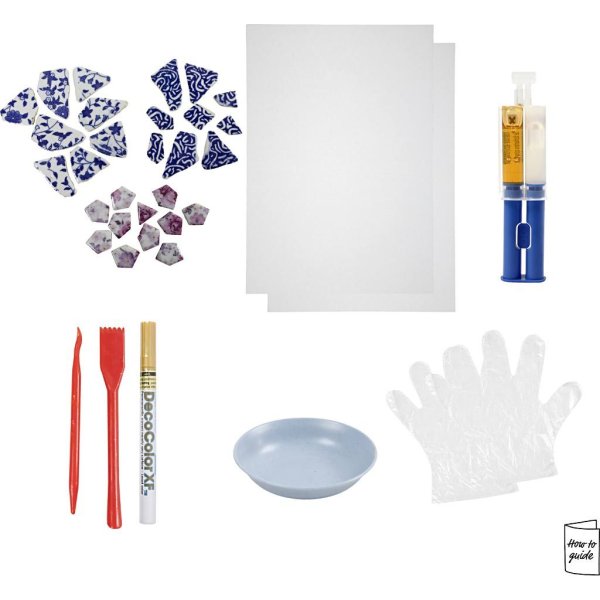 DIY Kit Kintsugi Bordskåner Blå/Guld/Lyserød/Hvid DIY Kit Kintsugi Bordskåner Blå/Guld/Lyserød/Hvid