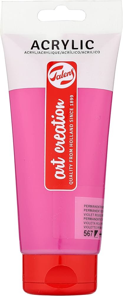 Akrylmaling Art Creation 200 ml - Permanent Red Violet - Akrylfarver, Kunstnerfarver