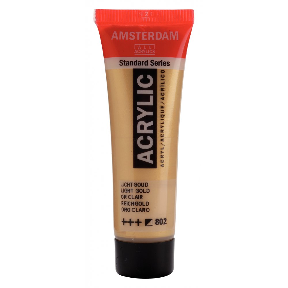Akrylmaling Amsterdam 20 ml - Light Gold - Akrylfarver, Kunstnerfarver
