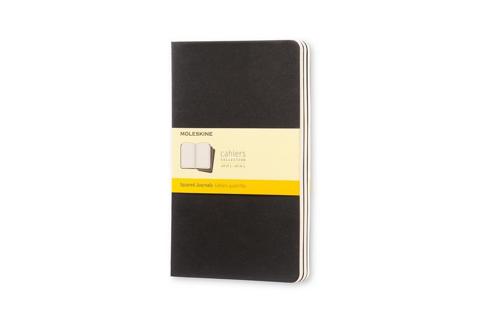 Cahier Journal Large Ternet Soft Cover - Sort - Notesbøger, Kontorartikler