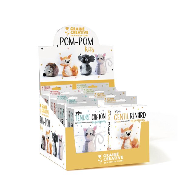 Gör-det-själv-kit för pompom - igelkott Gör-det-själv-kit för pompom - igelkott