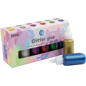 Glitterlim Flaskor 12P