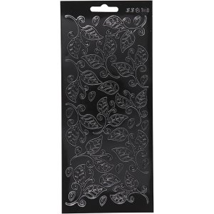Klistermærkeark 10x23 cm Sort - 1 ark Klistermærkeark 10x23 cm Sort - 1 ark
