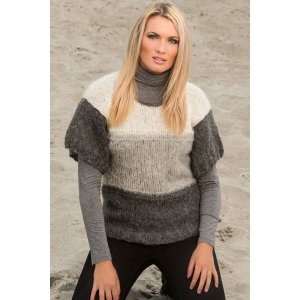 Strikkeopskrift - Sweater med korte rmer