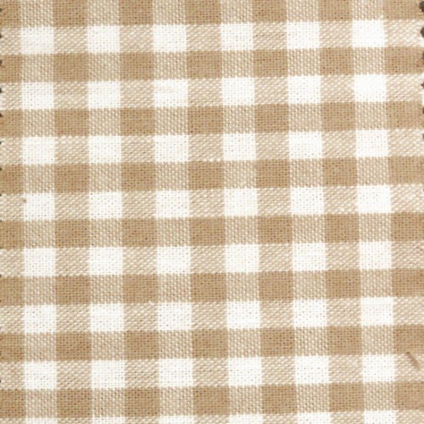 Bomullstyg Gingham Små rutor - Beige-Vit - 140 cm - Rutigt bomullstyg, Bomullstyg, Tyger