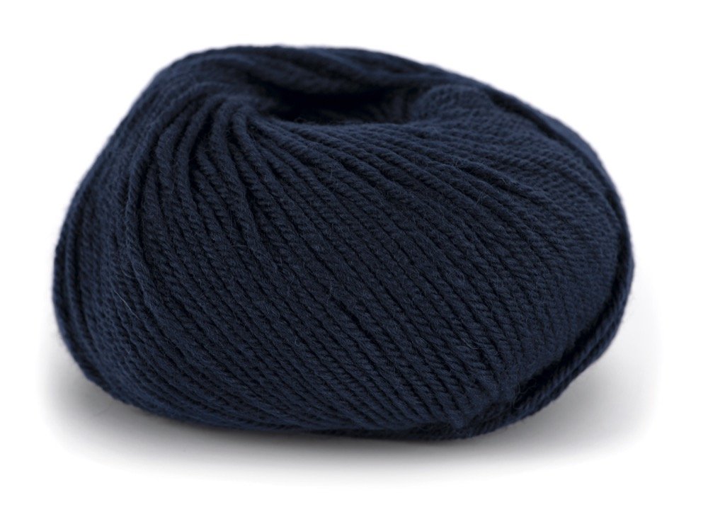 Lanolin Wool - Marineblå (1408) - Lanolin Wool Garn, Uldgarn, Garn, Strikke, hækle, knytte og væve