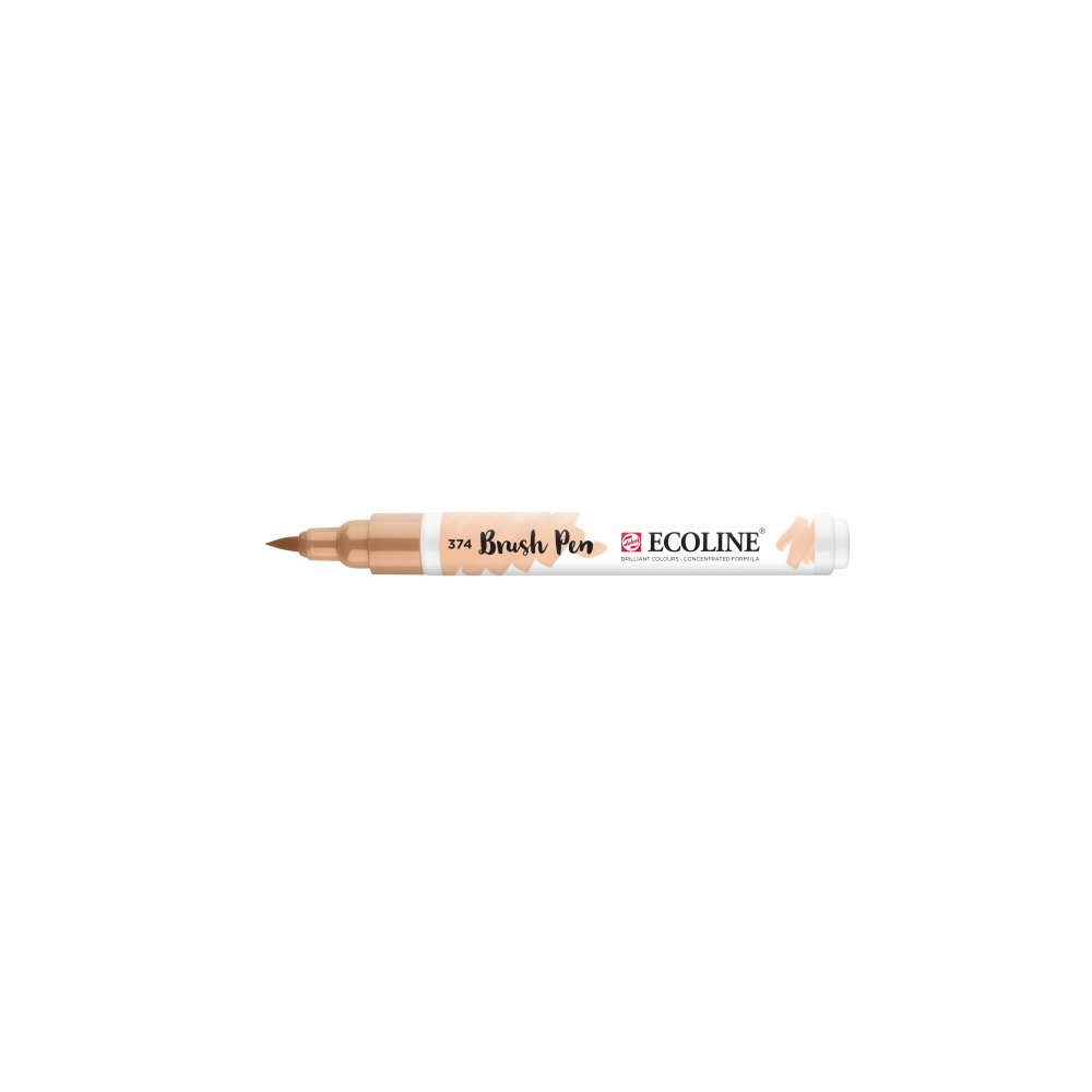 Penselpen Ecoline Brush Pen - Pink Beige (374) - Fiberpenne, Penne, Penne, kridt & tusch