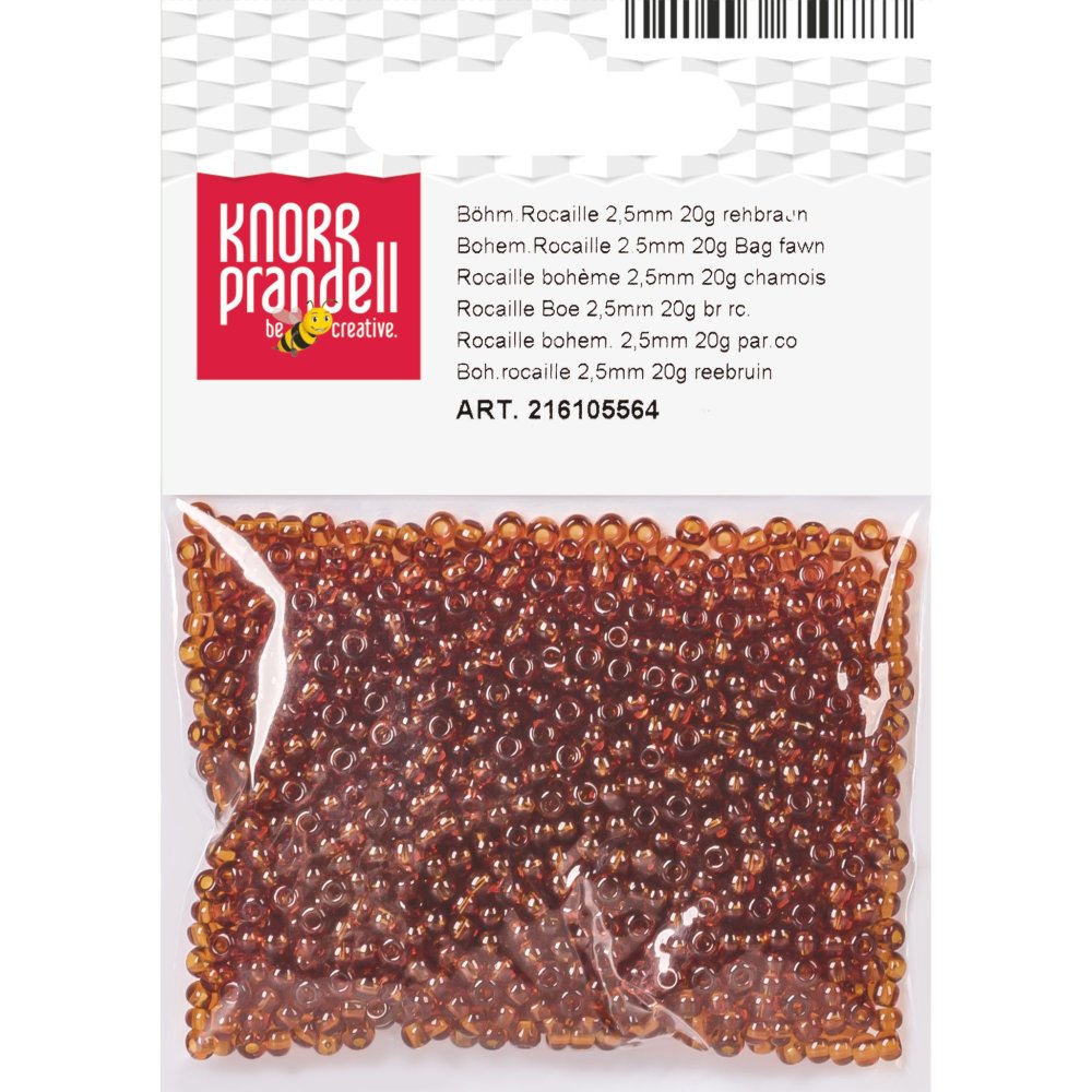 Bohemiska rocaillepärlor 2,5 mm 20 g fawn - Mixar av rocaillespärlor, Rocaillespärlor, Pyssla