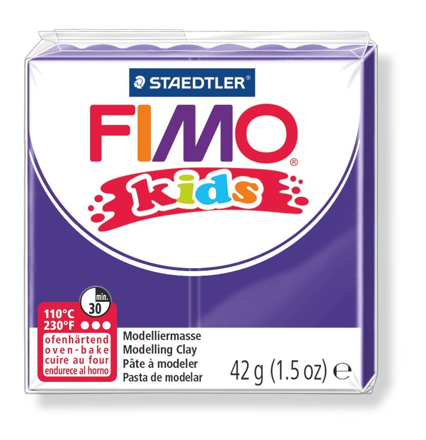 Modellervoks Fimo Kids 42g - Lilla - Fimolera, Modellere, Hobbyartikler til børn, Hobbymateriale, Håndværk