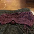 Kundbild Llama Silk 50g - Vinröd melangé: Underbart mjukt och lent garn. Och...
