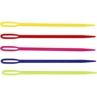 Strikkepinner - blandede farger - 5 stk
