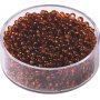 Glasp�rlor 2,5 mm, 17 g, brunf�rgade