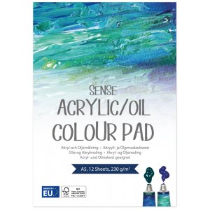 Akryl- og olieblok A5 12 ark FSC�