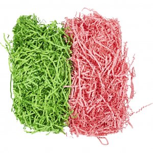 Papirstrimler 25-30 cm x 3 mm M�rkegr�n/Pink 2x50 g