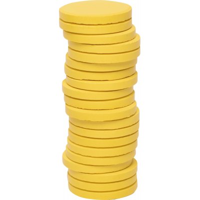 Fargepukker  30 mm - lys gul - 20 stk