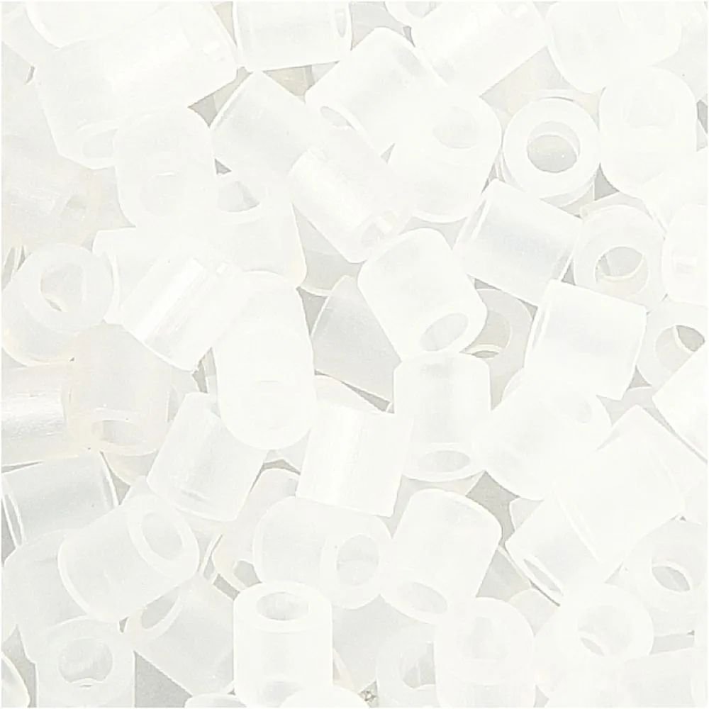 NABBI Tube perler - Gennemsigtig (32264) - 1100 stk - Rørperler, Perler & perleplader, Håndværk