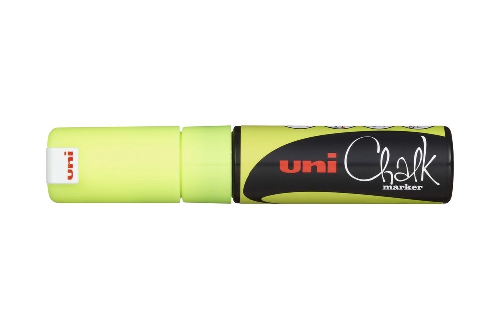 Uni Chalk Marker PWE-8K - Fluo Yellow (724) - Øvrige Markers, Markers, Penne, Penne, kridt & tusch