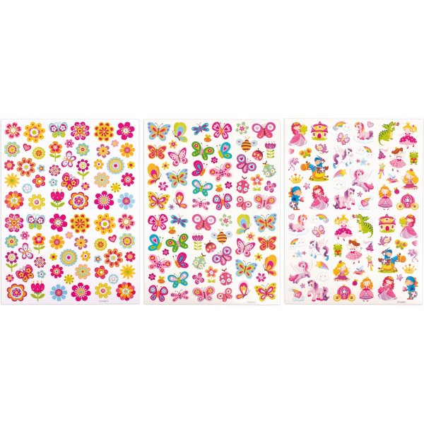 Klistremerker eventyr - sommerfugler og blomster - 221 stk Klistremerker eventyr - sommerfugler og blomster - 221 stk