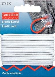 Elastisk snor 2,5 mm hvid 3 m - Elastisksnor, Snor, Tekstilbånd & snor