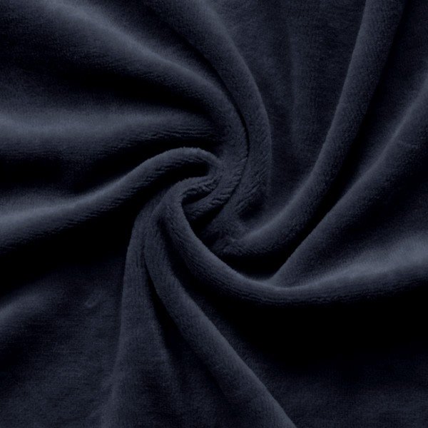 Nicki Velour Bomuldsstof Marineblå - 145 cm - Velour stof, Bomuldsstof, Stof