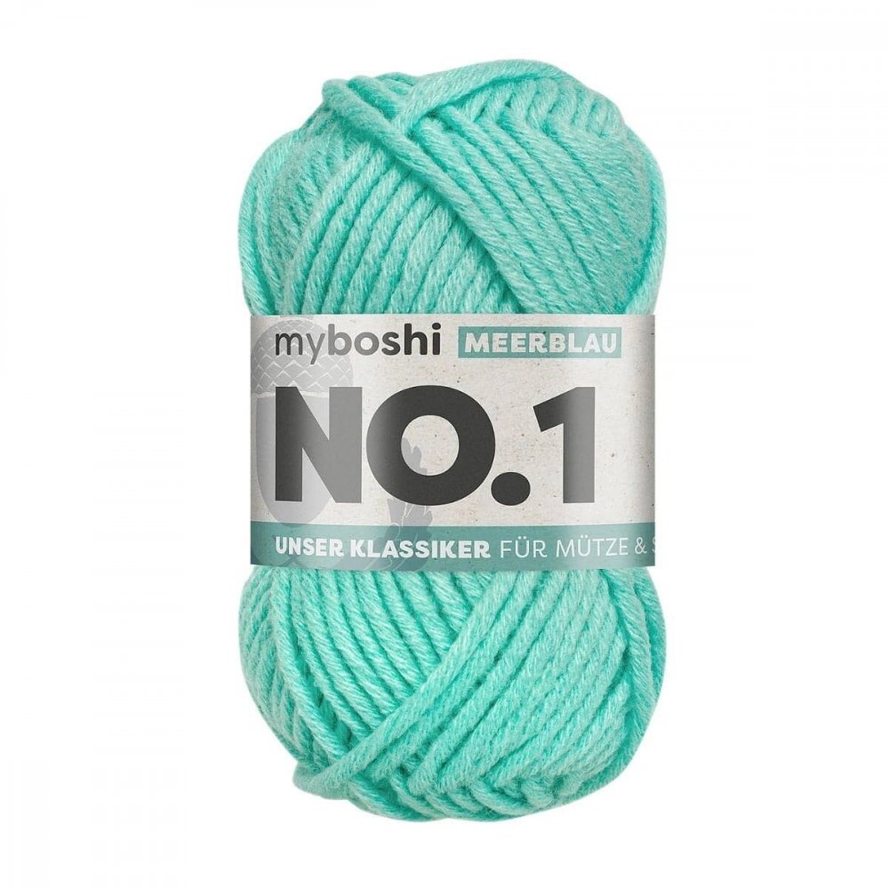Myboshi No.1 - 50 g - Havblå - Myboshi garn, Garn, Strikke, hækle, knytte og væve