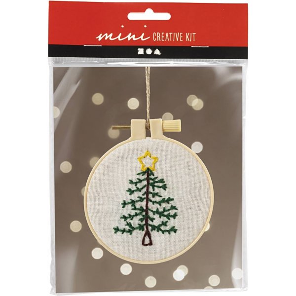 Mini DIY Kit Broderi - Julgran Mini DIY Kit Broderi - Julgran