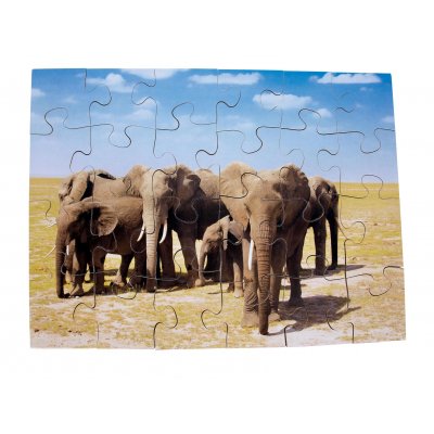 Pussel 50 bitar - elefanter