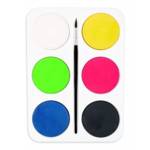 Palett m f�rgpuckar