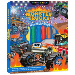 Lag og mal Monstertrucker - hobbyboks med blyanter og klistremerker Lag og mal Monstertrucker - hobbyboks med blyanter og klistremerker