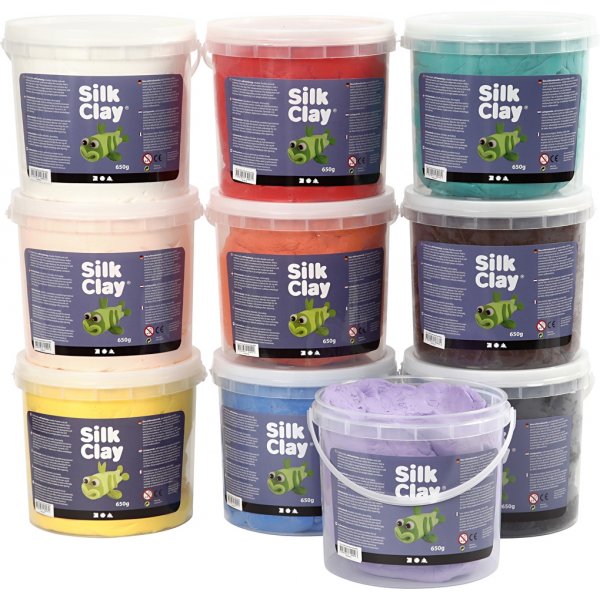 Silk Clay® - mixade färger - 10 x 650 g Silk Clay® - mixade färger - 10 x 650 g