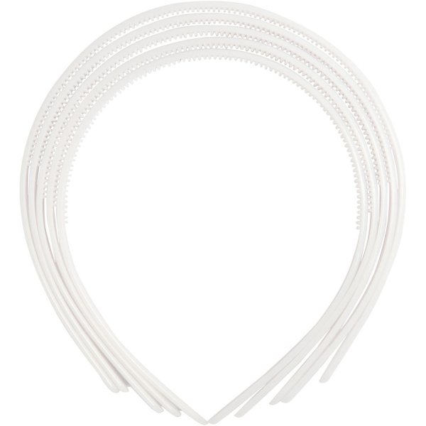 Diadem smalt 8 mm Vit 5-pack Diadem smalt 8 mm Vit 5-pack